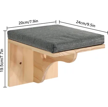 Kočičí plošina na stěnu měkká | kočičí nábytek - Měkká platforma c , jako obrázek