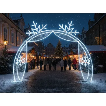 Vánoční světelná dekorace Vánoční LED brána 4, 395x310x50 cm