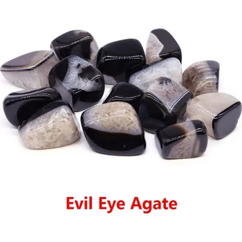 Přírodní kámen Leštěný přírodní křišťál | dekorace | minerál - Achát pro zlé oko , 100 g