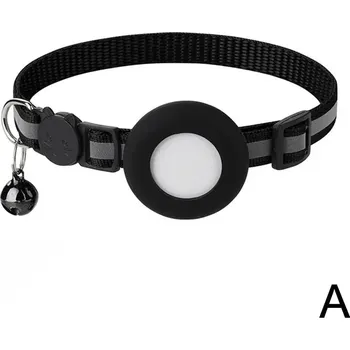 Reflexní gps obojek pro kočky airtag | chovatelské doplňky - Světle šedá