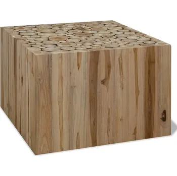 Konferenční stolek vidaXL Konferenční stolek, pravý teak, 50x50x35 cm [244555]