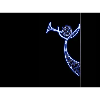 Vánoční dekorace Vánoční dekorace na sloupy VO Anděl 3, 125 cm Modrá