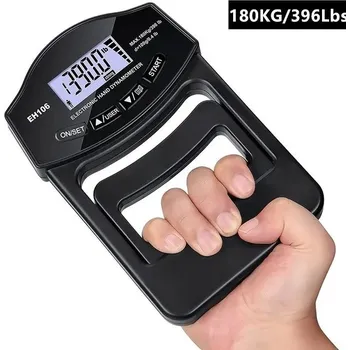 Digitální ruční dynamometr lcd 180kg | posilovač ruky | měřič výkonu - A-černá