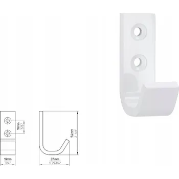Věšák SIRO 2314/PB1 věšák na nábytek bílý