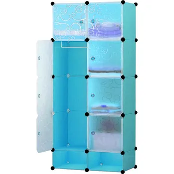 Ložnice Plastová skládací skříň - modrá