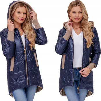 Soprato dámská prošívaná bunda s kapucí přechodná jarní podzimní 3XL