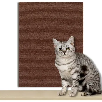 Samolepicí kočičí škrabadlo na zeď | ochrana nábytku - Hnědý , 30x30cm