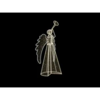 Vánoční světelná dekorace Vánoční LED 3D figura Anděl, 300 × 142 cm Barva: Teplá bílá