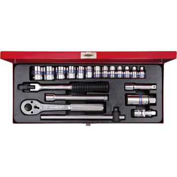 Gola sada Sada nástrčných hlavic s ráčnou a příslušenstvím King Tony 3/8 CrV 12 hran 3020MR02