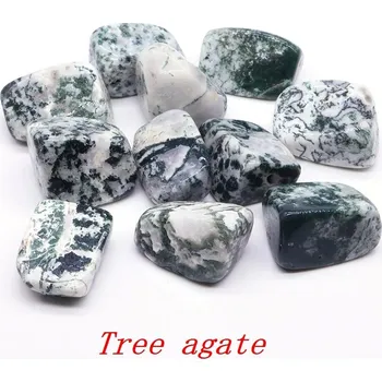 Přírodní kámen Žlutý leopard jaspis tromlovaný kámen | dekorace - Stromový achát , 200 g