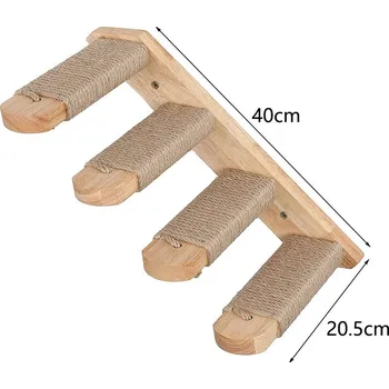 Kočičí škrabadlo na zeď dřevěné | kočičí nábytek - 04