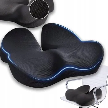 Polštář ORTOPEDICKÝ POLŠTÁŘ PRO SEDĚNÍ NA ŽIDLI DO AUTA KŘESLO PAMĚŤOVÁ PĚNA