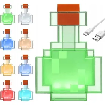 Lampička NOČNÍ LAMPA S 8 BAREVNOU LAHVÍ, USB NABÍJENÍ, 500 MAH BATERIE PRO KEMPOVÁNÍ