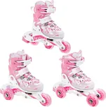 RAVEN Kolečkové brusle 3v1 Raven Princess 26/29 BÍLÁ|RŮŽOVÁ