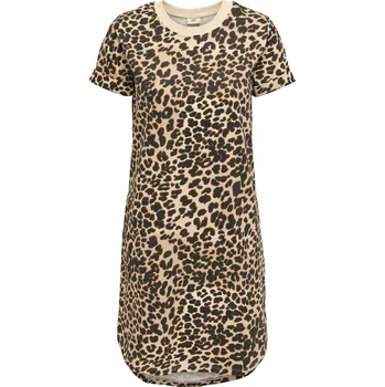 Dámské šaty Jdy Dámské Šaty pro volný čas JDY-15298074 TOASTED COCONUT LEO Hnědé