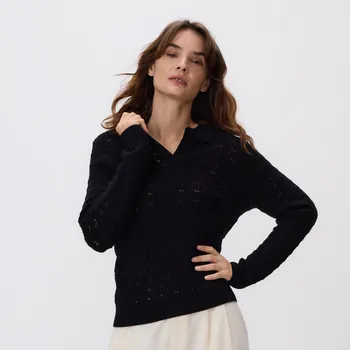 Dámský svetr Reserved - Svetr s příměsí vlny - černý - 484IK-99X - 484IK-99X-XL