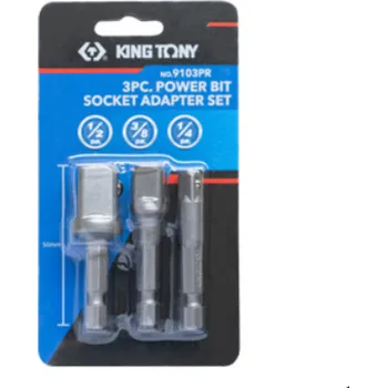 Gola hlavice Sada adaptérů King Tony čtyřhran / šestihran 9103PR