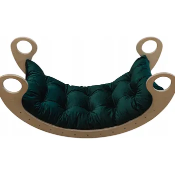 Hra na zahradu Montessori houpací Polštář Zeleň zelený samet pro houpačka M