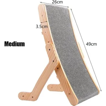 Kočičí škrabadlo se dřevěným rámem | kočičí nábytek - Postel-střední