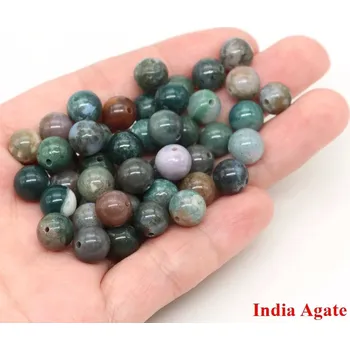 Náramek Přírodní kamenné korálky na náramky | šperky - Indický achát , 6 mm (56 až 60 ks)