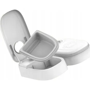 Miska pro psa AUTOMATICKÝ DÁVKOVAČ KRMIVA PRO KOČKY A PSY, 2 PORCE S ČASOVAČEM