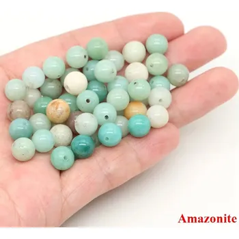Náramek Přírodní kamenné korálky na náramky | šperky - Amazonit , 8 mm (43 až 46 ks)