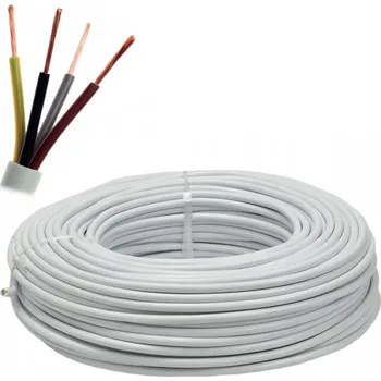 elektrický kabel Elektrický kabel OWY 4žilový 1,5 mm2 bílý 1 m