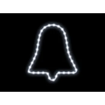 Vánoční světelná dekorace Vánoční dekorace na sloupy VO Zvon 3, 60 × 50 cm Barva: Studená bílá