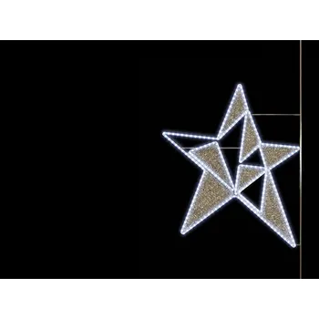 Vánoční světelná dekorace Vánoční dekorace na sloupy VO Hvězda 2, 120 cm Barva: Studená bílá