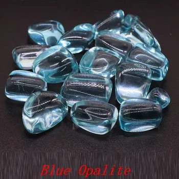 Sběratelství Žlutý leopard jaspis tromlovaný kámen | dekorace - Modrý opalit , 100 g