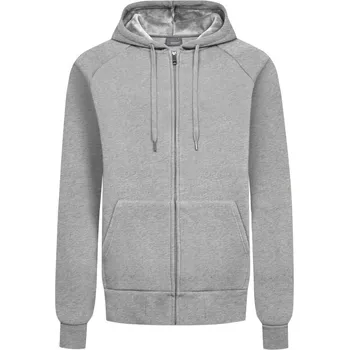 pracovní mikina Promodoro Mikina s kapucí Promodoro 5500 na zip z těžké bavlny, unisex COT40550061001-heather gre S Melír šedá