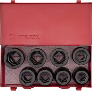 Gola sada Sada rázových nástrčných hlavic King Tony 1 CrMo 6 hran 24 - 41 mm 8410MP