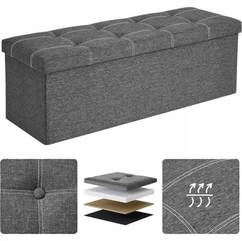 Taburet Čalouněný Taburet Songmics šedý