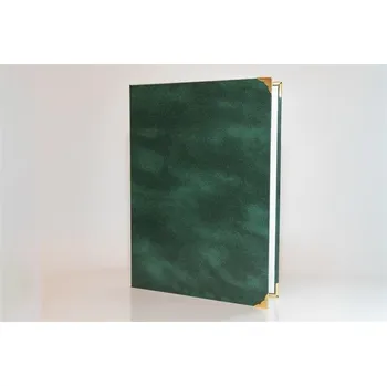 Archivační box Desky na diplom, zelená, A4, koženka, kovové rohy, 5999131712690