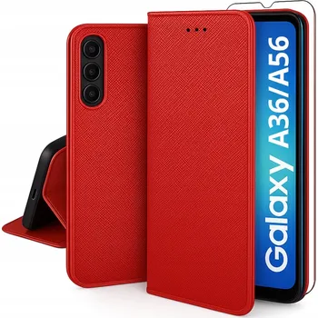 Pouzdro na mobilní telefon Pouzdro s klopou Teltech pro Samsung Galaxy A36, Galaxy A56 červené
