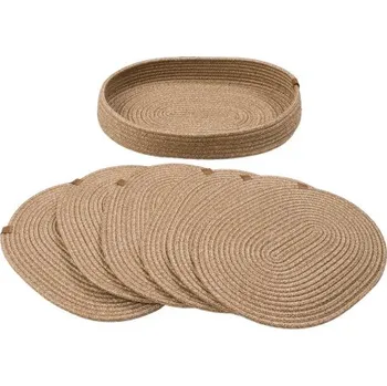prostírání Podložka pod talíř s košíkem RATTAN béžová (6 ks)