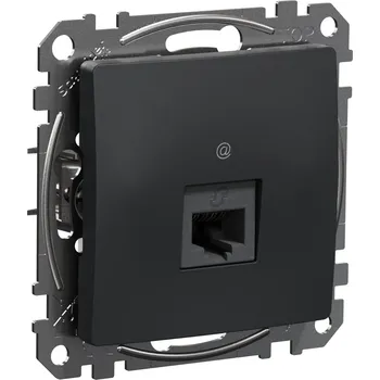 Elektrická zásuvka Internetová zásuvka nástěnná Schneider Electric černá