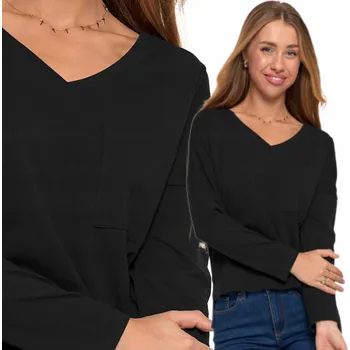 Dámské tričko Dámské tričko s dlouhým rukávem, hladké, s kapsou, Bavlna MORAJ XXL