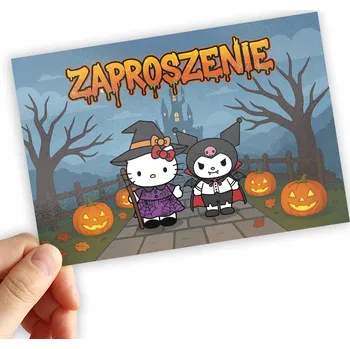 Pozvánka POZVÁNKA NA HALLOWEENSKOU PÁRTY - KOČKA EMO, KRÁLÍK, DÝNĚ - POZVÁNKY