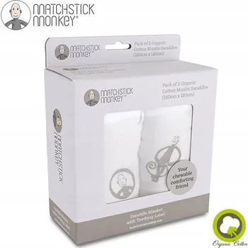 Prostěradlo Dětská deka Matchstick Monkey 120 x 120 cm šedá