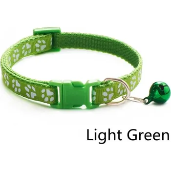 Obojek pro psa Barevný nastavitelný obojek s rolničkou | doplněk - světle zelená