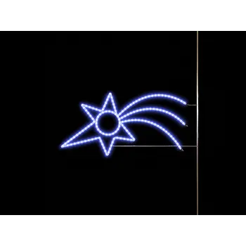 Vánoční světelná dekorace Vánoční dekorace na sloupy VO Kometa 2, 200 cm Barva: Modrá