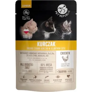 Krmivo pro kočku PetRepublic Junior Bezobilné Vlhké Krmivo Pro Koťata 100g S Kuřecím Masem