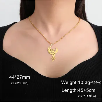 Přívěsek Fénix ochranný amulet s keltským půlměsícem | keltský přívěsek | ocelový šperk - B