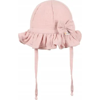 Klobouk LETNÍ KLOBOUK PRO DÍVKY S VOLÁNKEM ALMA BÉŽOVÝ 48
