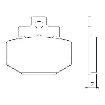 Brzdový komplet Brenta FT4024 zadní sintrované brzdové destičky na motorku BENELLI ADIVA 125 rok 00-04