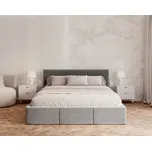 FDM Čalouněná manželská postel FRESIA | 160 x 200 cm Barva: Šedá