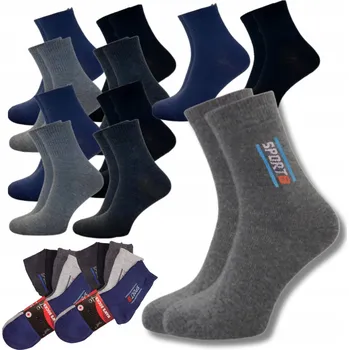 Pánské ponožky 10 PÁRŮ Ponožky Ponožky pánské pracovní ponožky SPORTOVNÍ velikost 40-42
