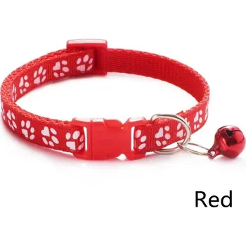 Obojek pro psa Barevný nastavitelný obojek s rolničkou | doplněk - Červený