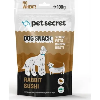Pamlsek pro psa Sushi z králíka 100g Pet Secret Psí pamlsek Pamlsky Pamlsky pro psy